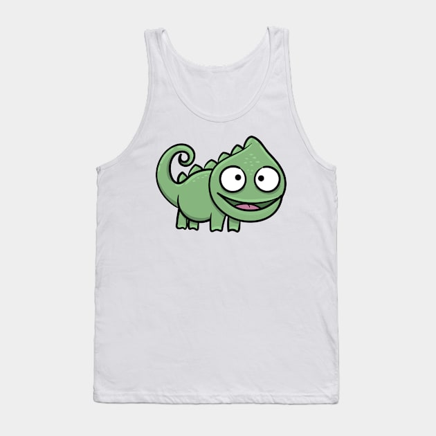 Funny Chameleon Tank Top by Teravitha